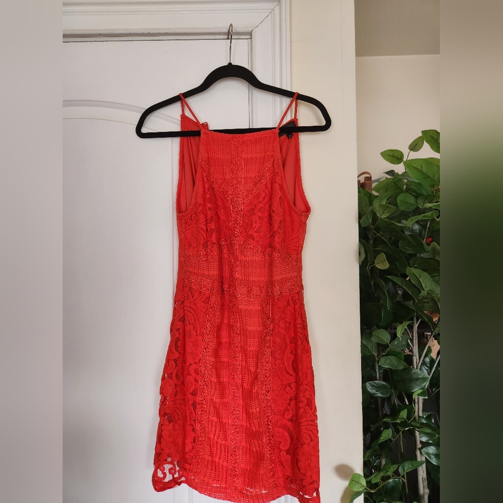 Red-Orange TopShop Mini Dress